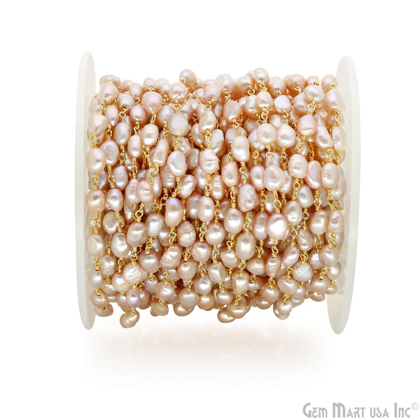 Pink Pearl Nugget Beads...