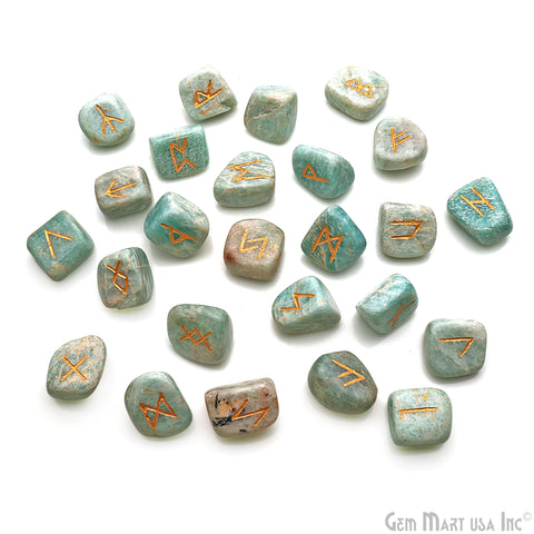 GEMMART USA Rune Stones ite Spiritual Futhark Reiki Symbols