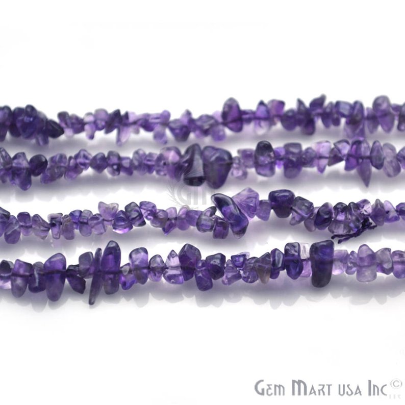 Natural Chip Beads, 34 Inch, Genuine Chip Strands, Drilled Strung Nugget Beads, 3-7mm, Polished, GemMartUSA (70001)