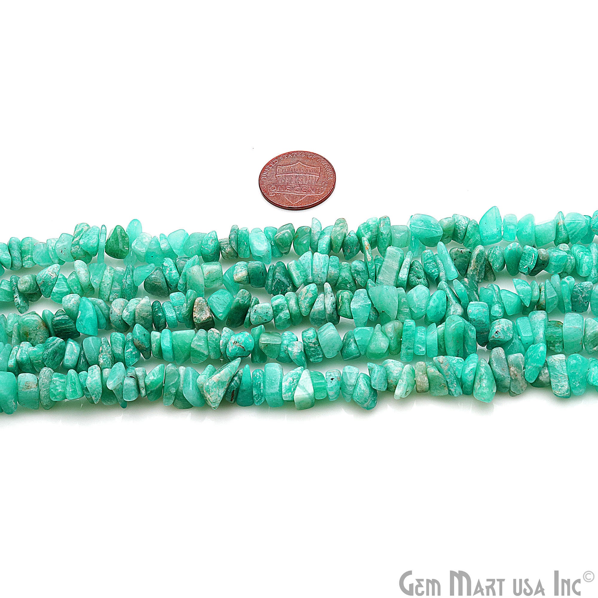 Amazonite 7-11mm Nugget Chip Beads Gemstone Strand - GemMartUSA