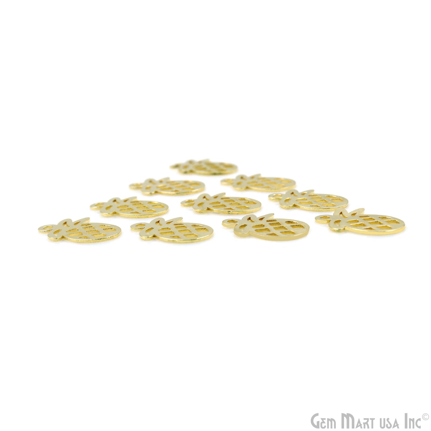 Pineapple Shape Metal 20x14.5mm Filigree Finding Charm Connector