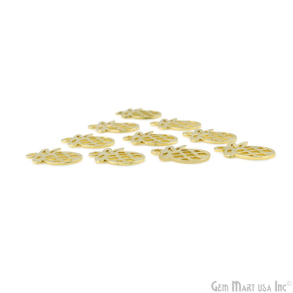 Pineapple Shape Metal 20x14.5mm Filigree Finding Charm Connector