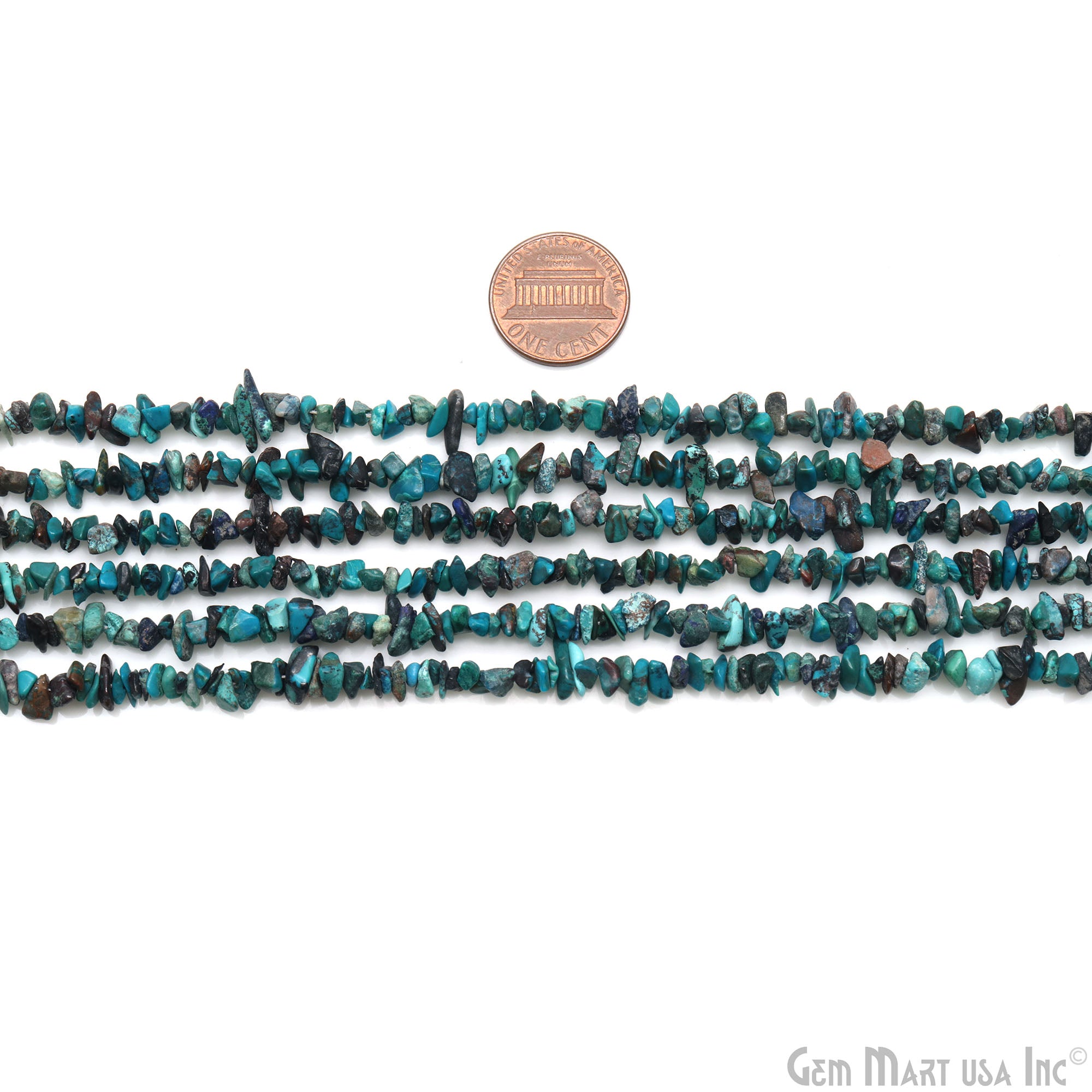 Single Strand Natural Chrysocolla Gemstone Chip beads, 34 Inch Full Strand (762209927215)