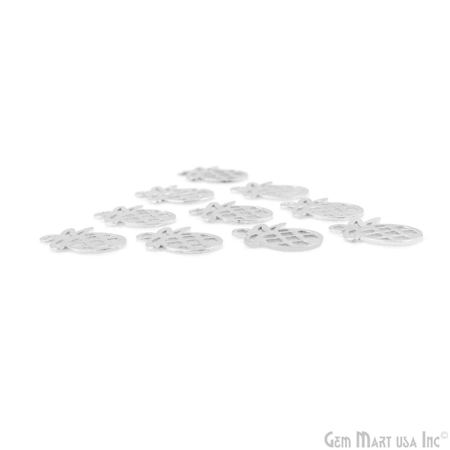 Pineapple Shape Metal 20x14.5mm Filigree Finding Charm Connector