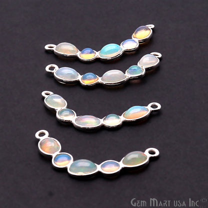 DIY Opal October Birthstone 28x5mm Chandelier Finding Component (Pick Plating) (13090) - GemMartUSA