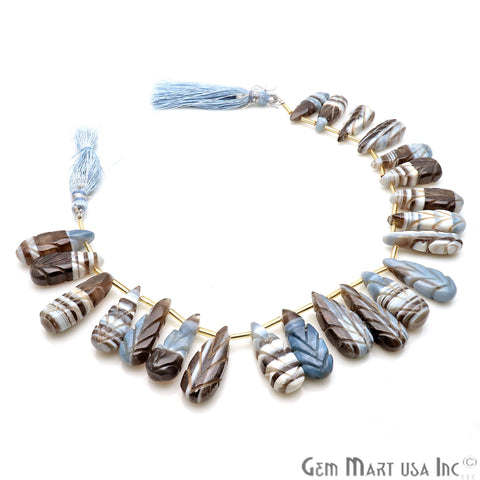 Boulder Opal Pears 27x10mm Crafting Beads Gemstone Strands 10 INCH - GemMartUSA
