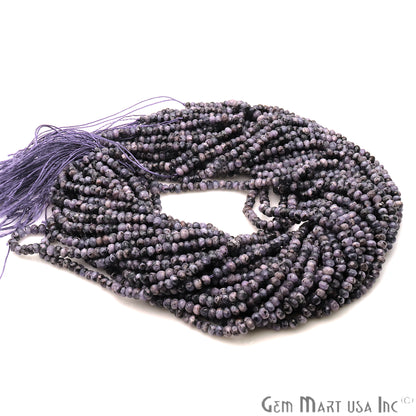 Charoite Jade 3-4mm Faceted Rondelle Beads Strands 14Inch - GemMartUSA