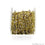 Tanzanite Zircon Marquise 5x4mm Bezel Gold Plated Dangle Fancy Rosary Chain