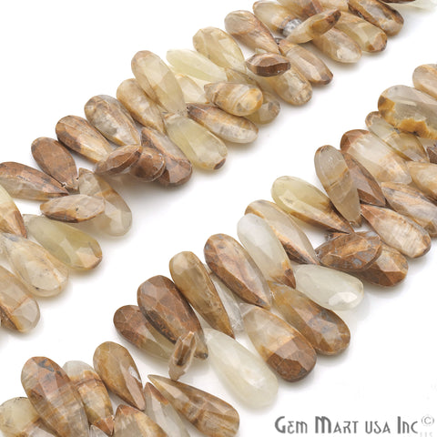 Calcite Pears 27x13mm Crafting Beads Gemstone Briolette Strands 8 INCH - GemMartUSA