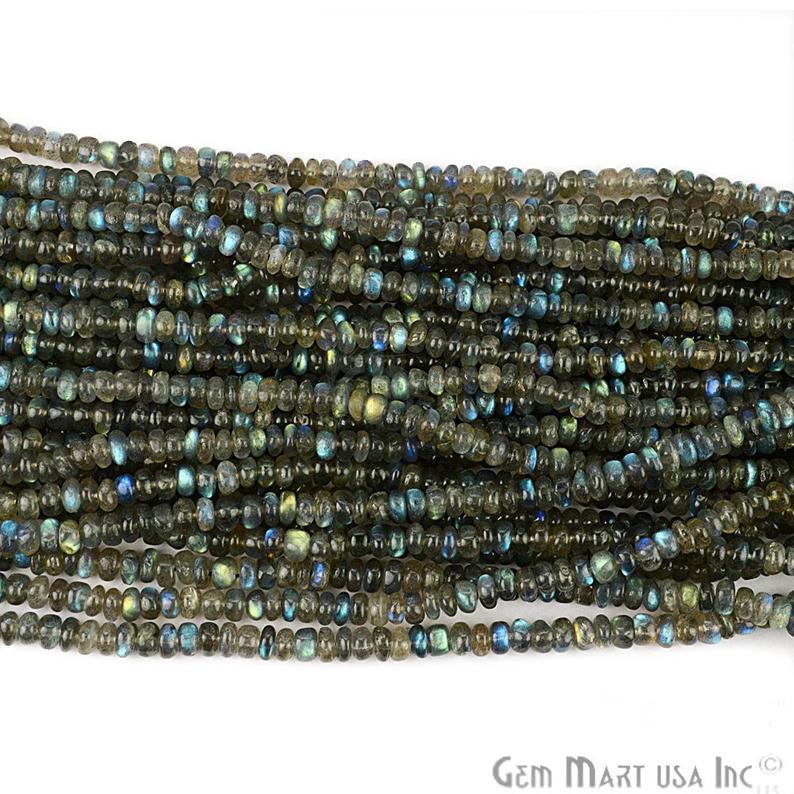 1 Strand Micro Faceted AAA Quality Natural Labradorite 13Inch Full Length 7-8mm Round Rondelle (RLLB-70026) (762714783791)