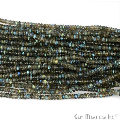 1 Strand Micro Faceted AAA Quality Natural Labradorite 13Inch Full Length 7-8mm Round Rondelle (RLLB-70026) (762714783791)