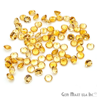 Citrine Round Shape 7mm Faceted Loose Gemstone - GemMartUSA