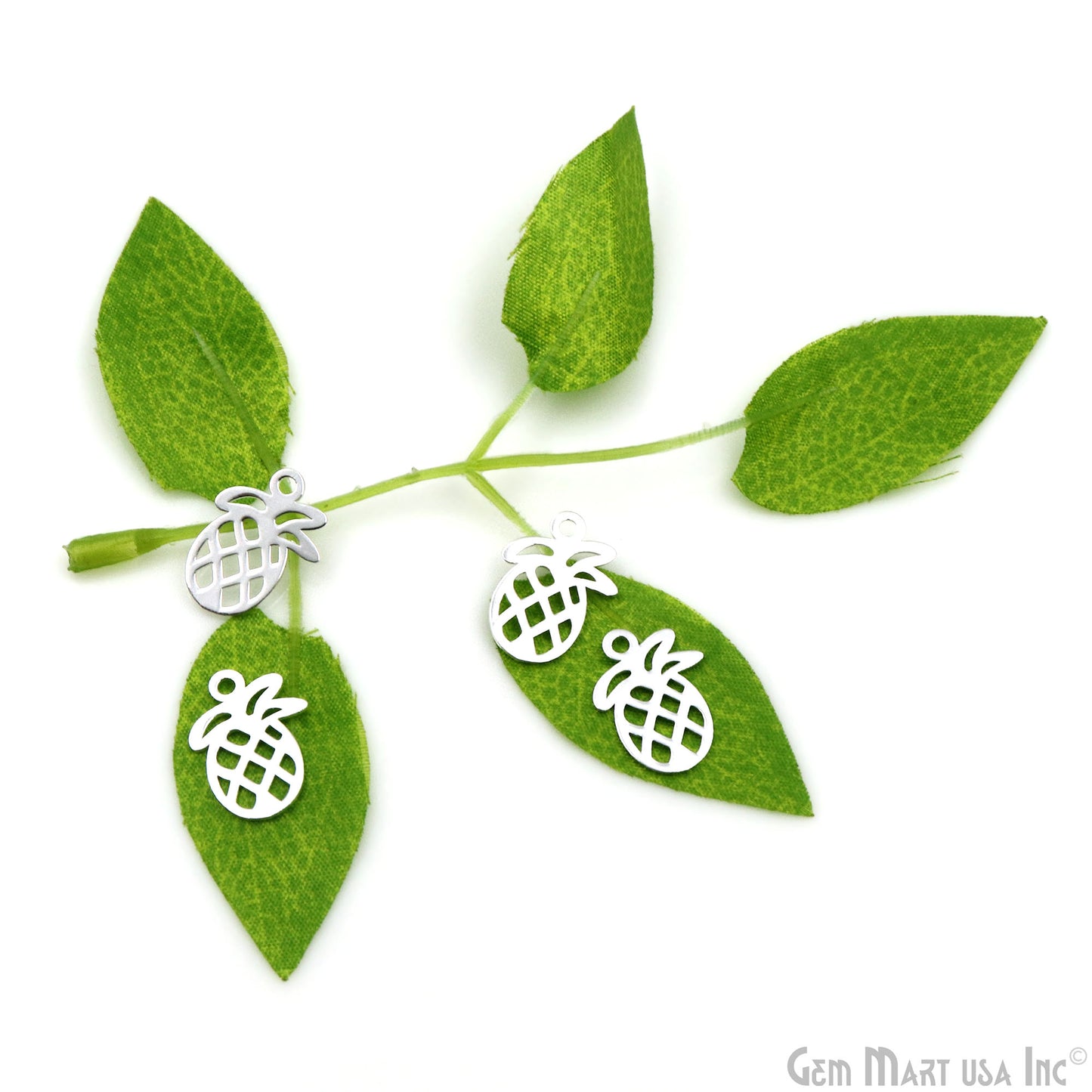 Pineapple Shape Metal 20x14.5mm Filigree Finding Charm Connector