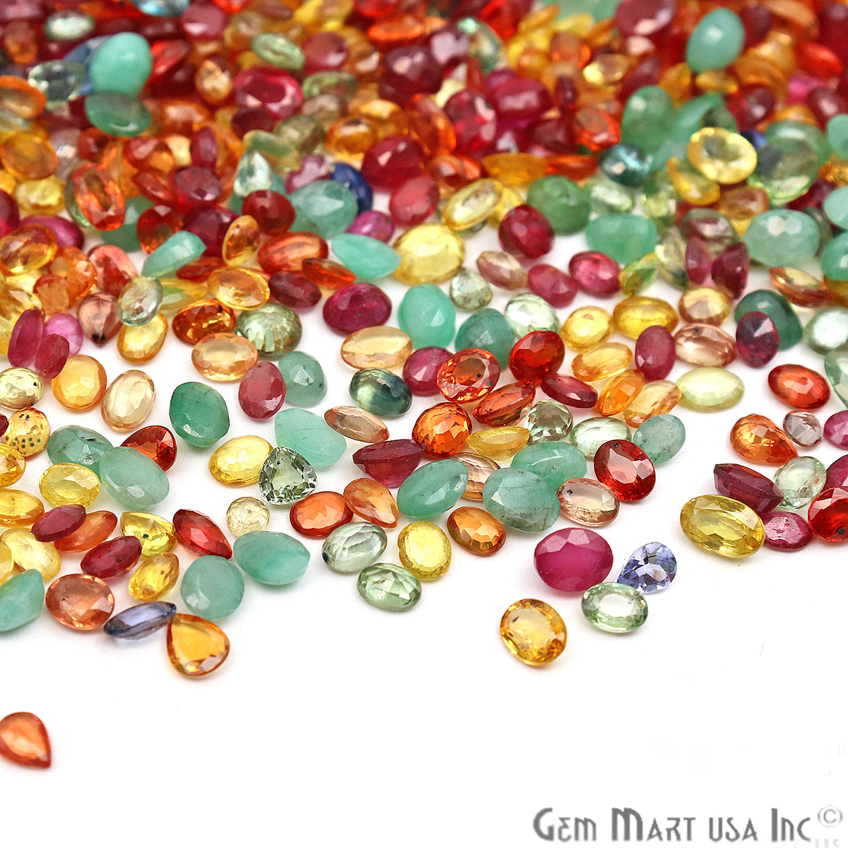 2oz Mixed Gem Loose Gemstones, Mixed Gem Stone, Multi Color Stone, Mix  Shape Stones