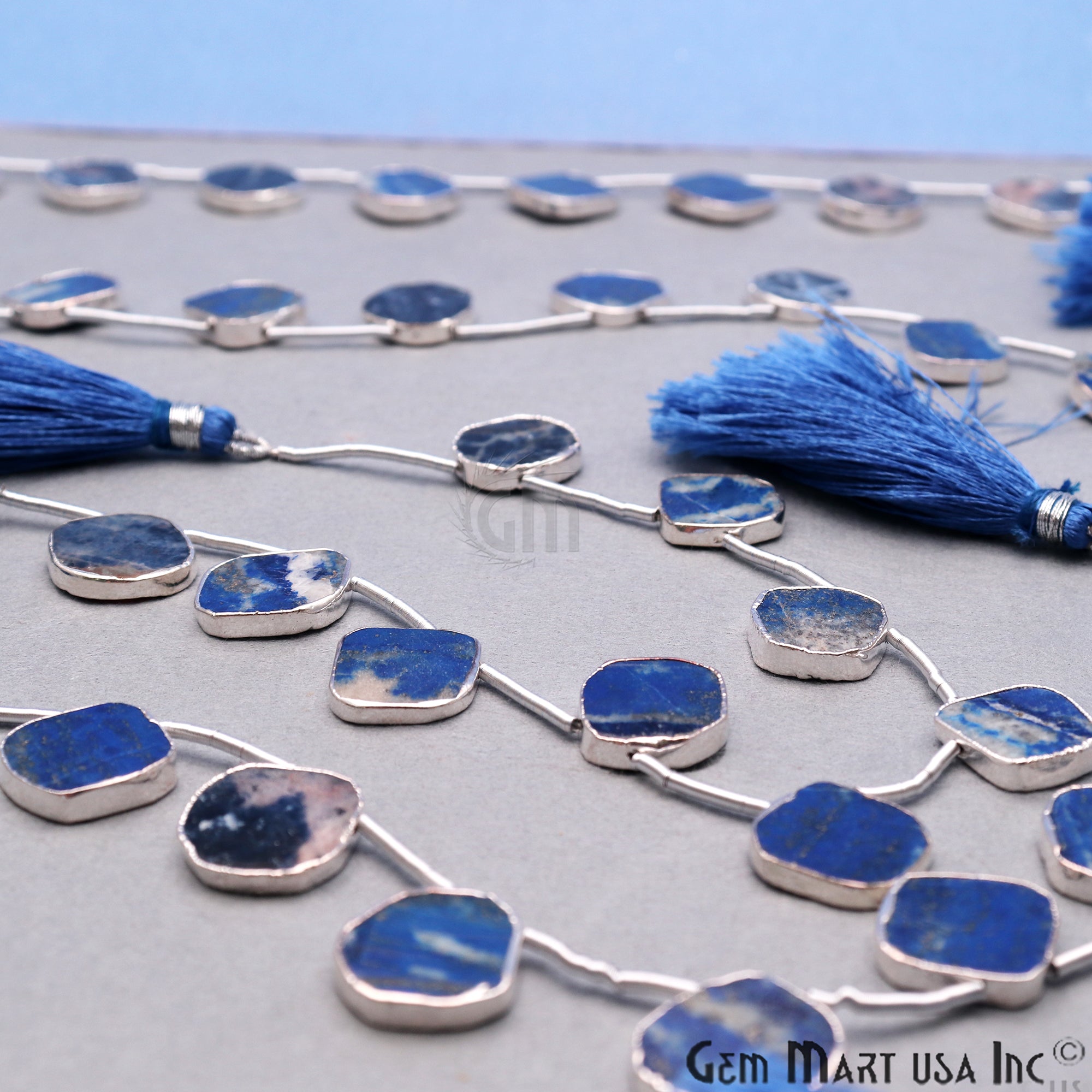 Lapis Free Form 15x18mm Crafting Beads Gemstone Strands 9INCH - GemMartUSA