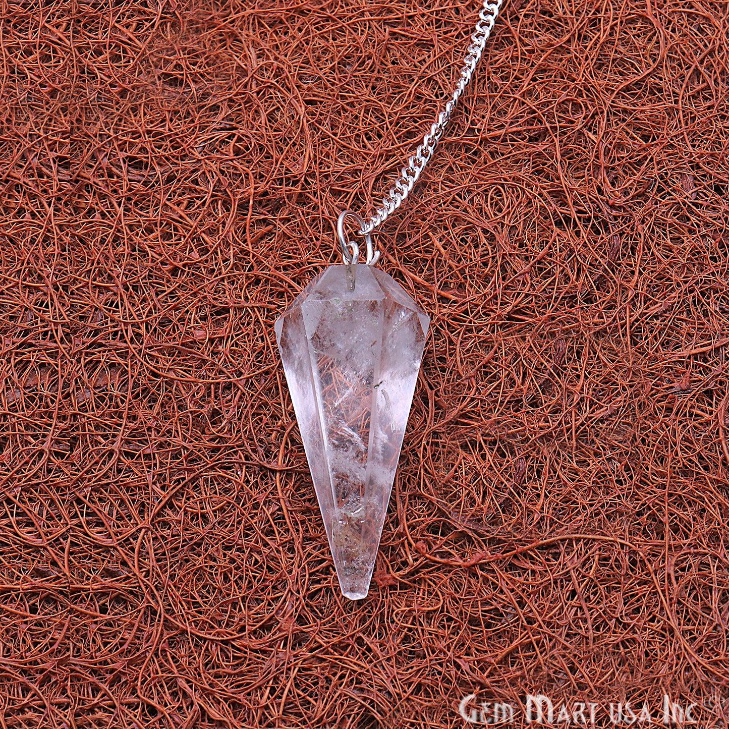 Healing Dowsing Pendulum Pendant & Silver Plated Chain (Pick  Your Gemstone) - GemMartUSA