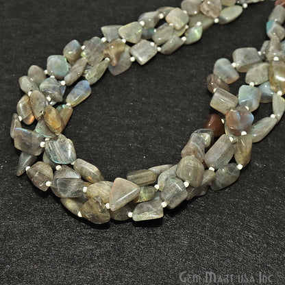 Labradorite Free Form 13x9mm Tumble Beads Gemstone Strands - GemMartUSA