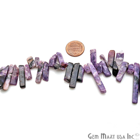 Charoite Free Form 22x7mm Crafting Beads Gemstone Strands 8INCH - GemMartUSA