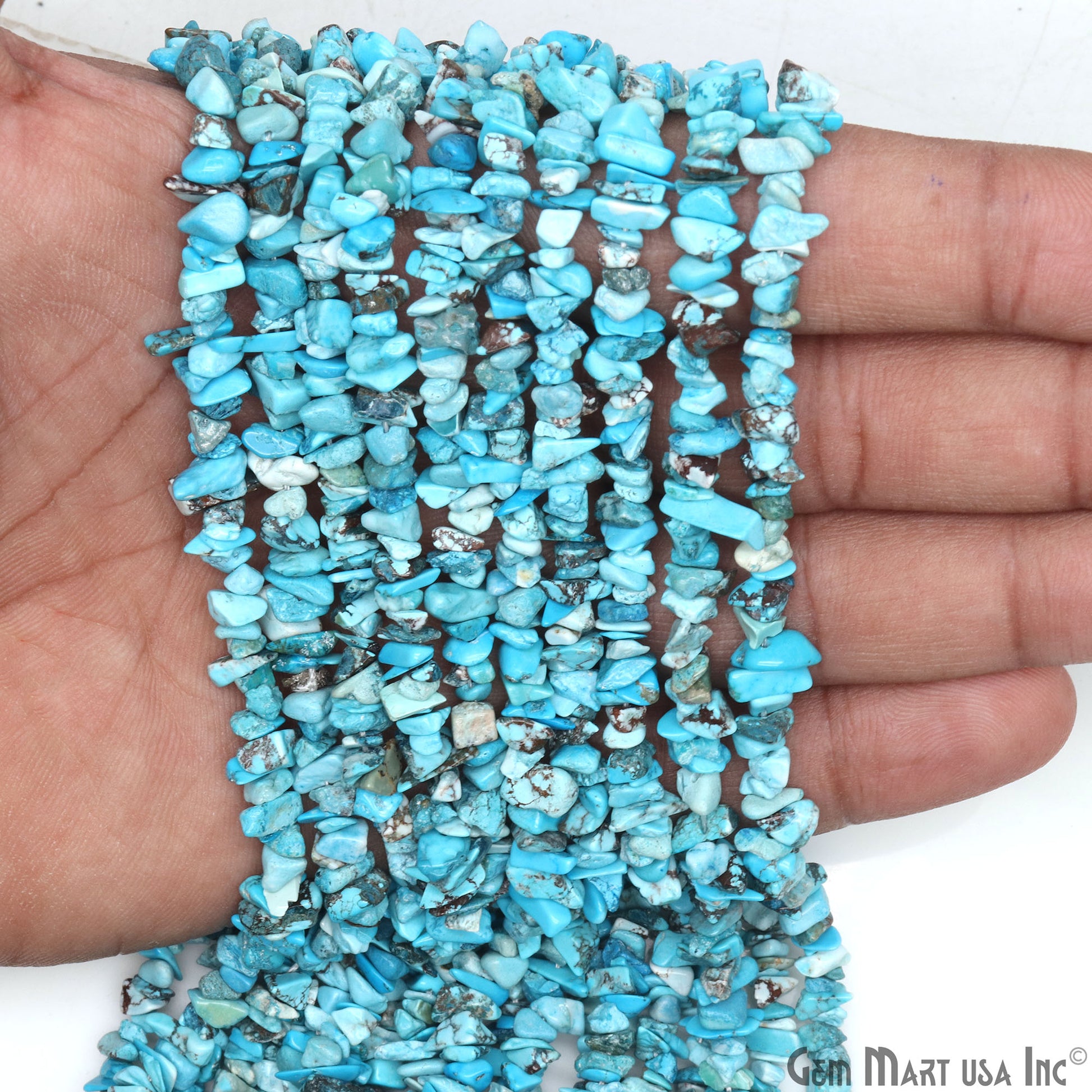 Turquoise Gemstone Nugget Chips Bead 34" Strands (762228113455)