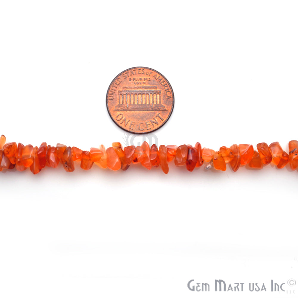 Natural Carnelian Nugget Chip 3-6mm Beads Drilled Chip Beads, 34" Strand (762210680879)