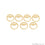 Evil Eye Round Shape Laser Finding Gold Plated 15mm Charm For Bracelets & Pendants