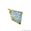 Aquamarine Free Form shape 60x43mm Gold Electroplated Gemstone Single Bail Pendant