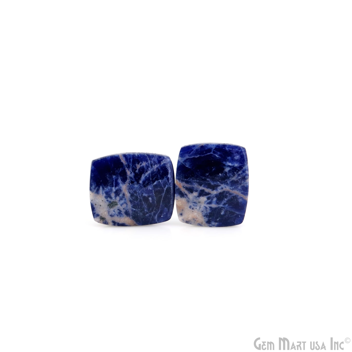 Sodalite Square Shape 19X16mm Loose Gemstone For Earring Pair