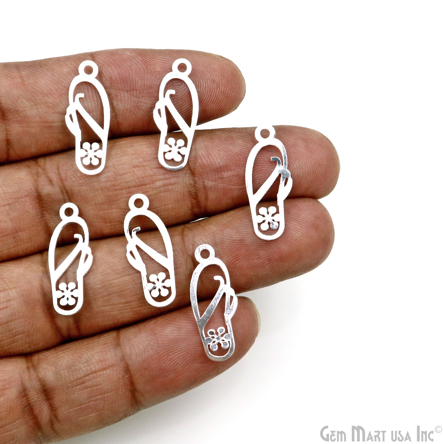 Slipper Shape Metal 23.5x9mm Finding Charm Connector