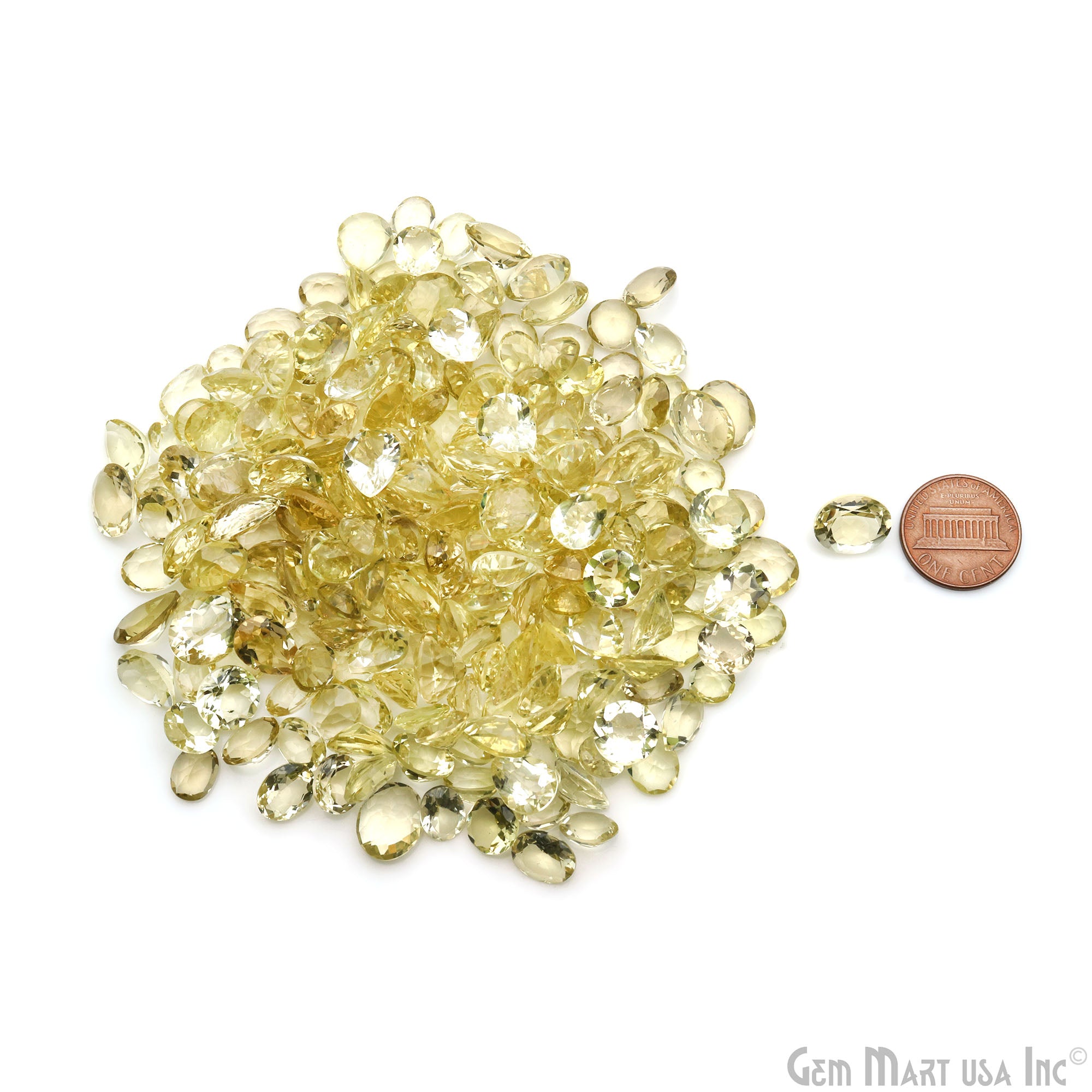 100ct Lemon Topaz Oval, Pear, Round Shape Mix Size Faceted Loose Gemstone