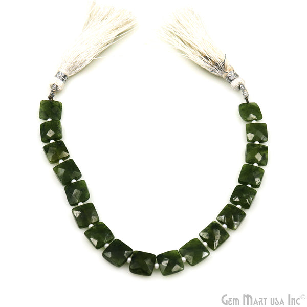 Green Apatite Square Beads,...