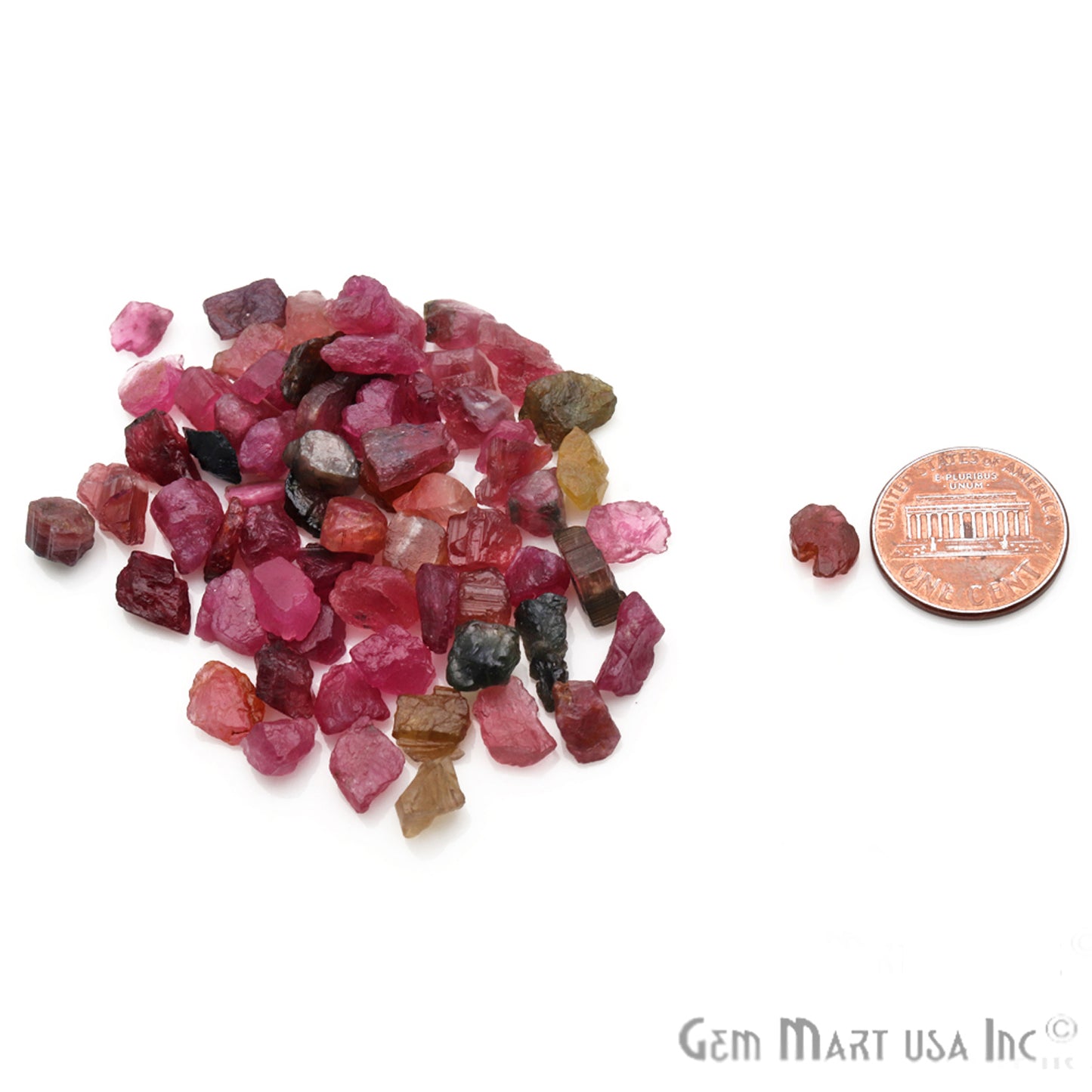 0.71oz Lot Multi Tourmaline Rough Tiny Loose Birth Gemstone - GemMartUSA