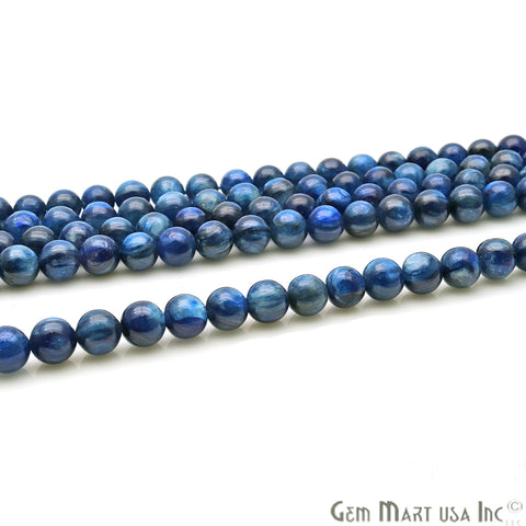 Kyanite 8-9mm Cabochon Rondelle Beads Strands 14Inch - GemMartUSA