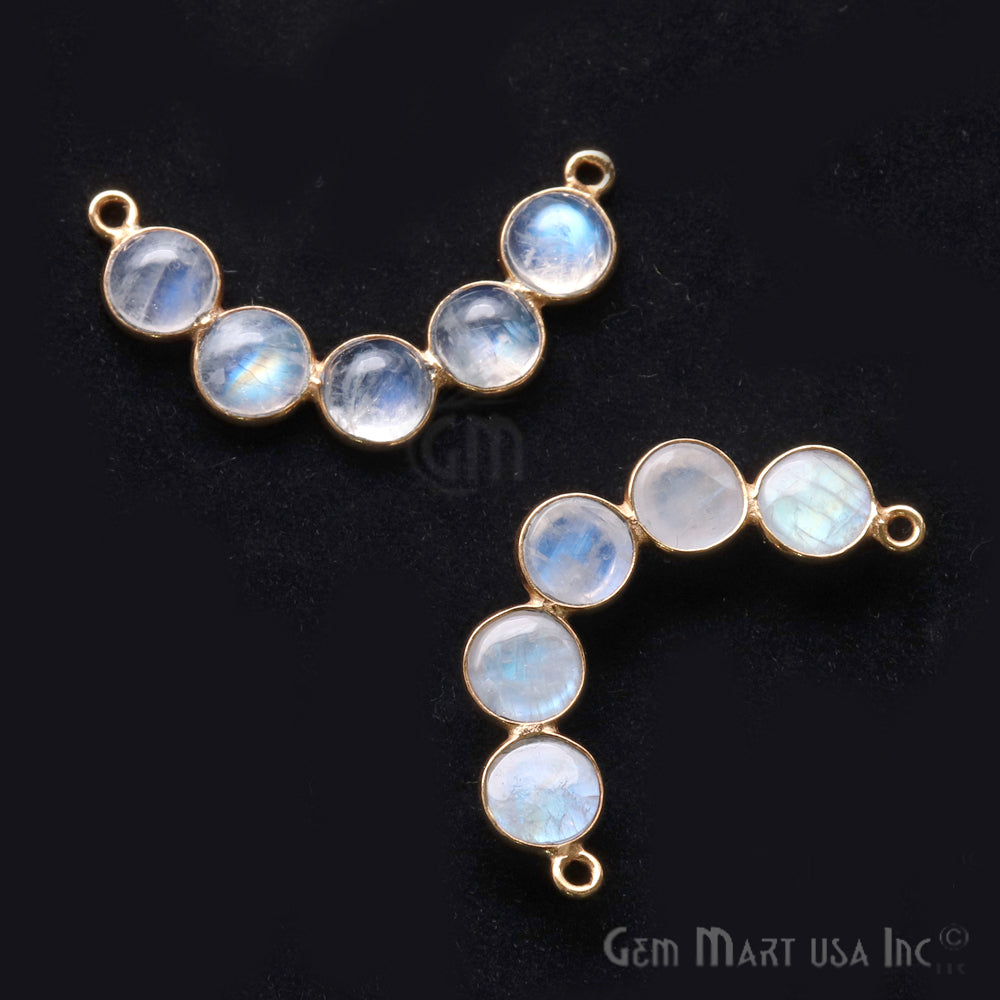 DIY Moonstone 31x7mm Smiley Chandelier Finding Component Pick Plating - GemMartUSA