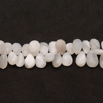 Rainbow Moonstone Pears Shape 14x9mm Briolette Beads, Rondelle Beads 9 Inch Length - GemMartUSA