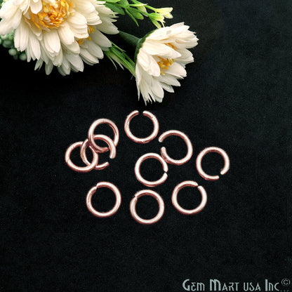 10pc Lot Open Jump Rings 4mm Rose Gold Plated Finding Jewelry Charm