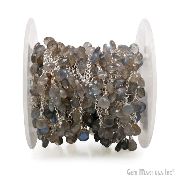 Labradorite Heart 5mm Silver...