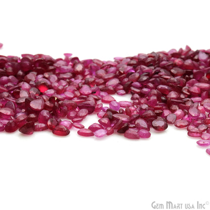 Ruby Oval & Pear Gemstone, 4-7mm, 50 Carats, 100% Natural Faceted Loose Gems, July Birthstone