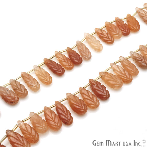 Copper Aventurine Pears 24x10mm Crafting Beads Gemstone Strands 10 INCH - GemMartUSA