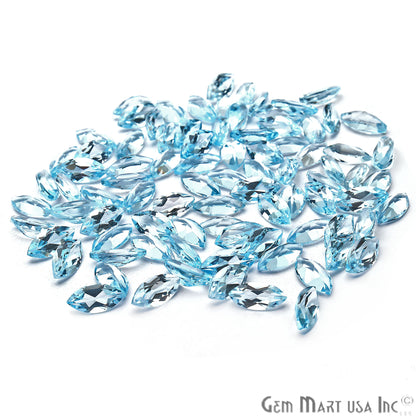 Blue Topaz Marquise Shape 5x10mm Faceted Loose Gemstone - GemMartUSA