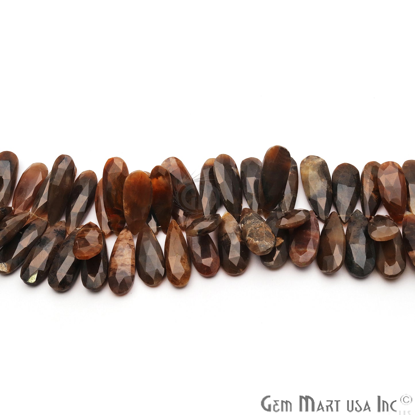 Black Tiger Eye Pears 29x10mm Crafting Beads Gemstone Strands 8INCH - GemMartUSA