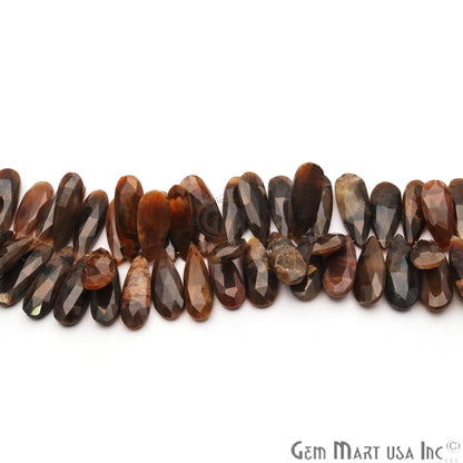 Black Tiger Eye Pears 29x10mm Crafting Beads Gemstone Strands 8INCH - GemMartUSA