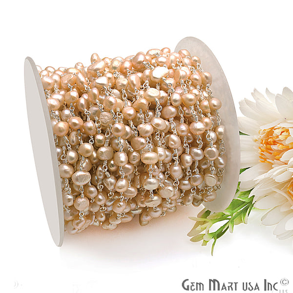 Pink Pearl Beads 10-15mm...