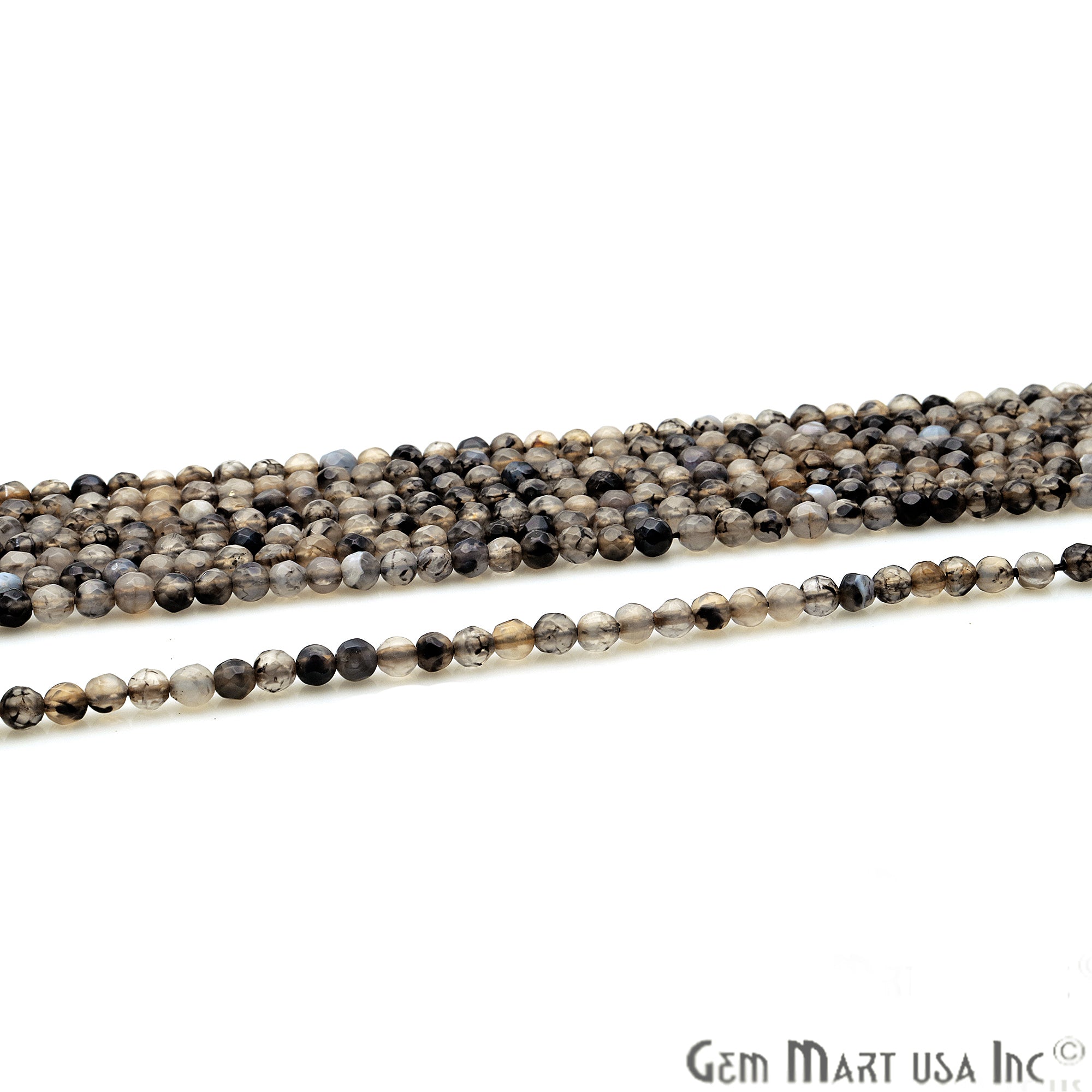Rutile Jade 3-4mm Faceted Rondelle Beads Strands 14Inch - GemMartUSA