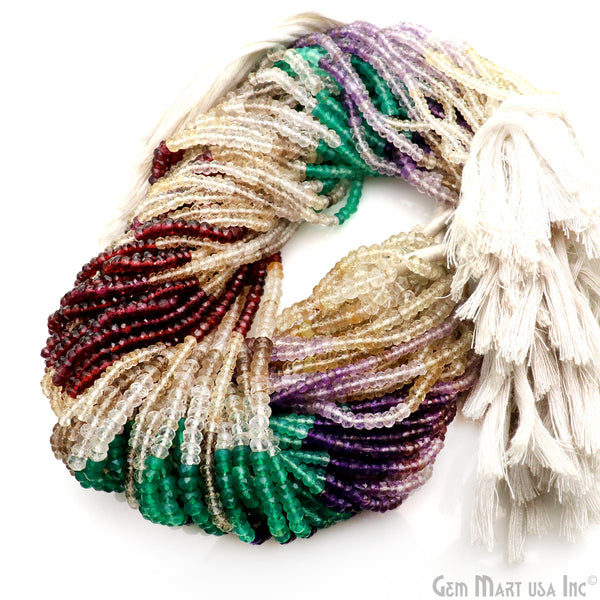 Multi Stone Rondelle Beads,...