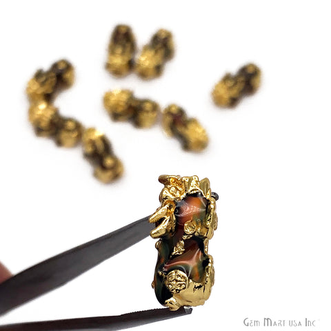 Dragon Shape Color Changing Gold Edge Beads - GemMartUSA
