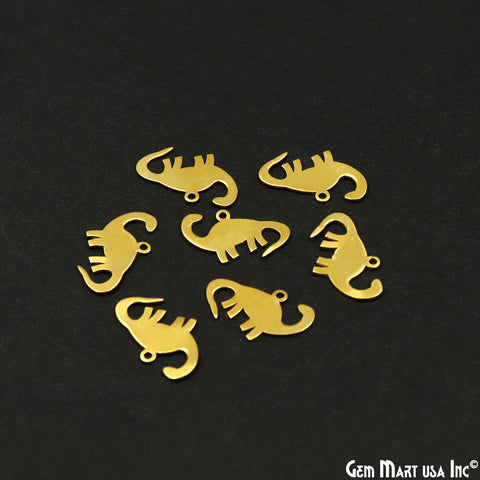 Dinosaur Charm Laser Finding Gold Plated Charm For Bracelets & Pendants