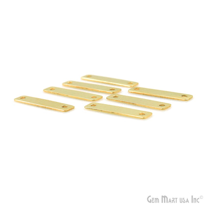 Rectangle Spacers Bar, 2 Hole Bar, 20x5mm Gold Plated Rectangle Double Strand Bar