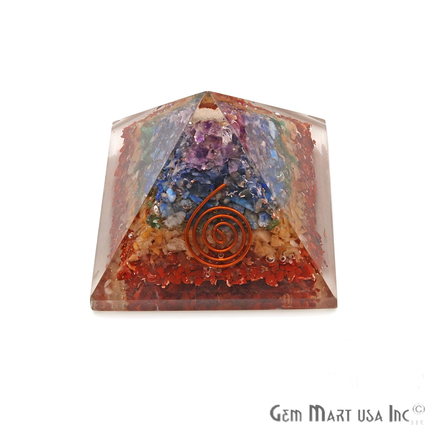 Gemstone Orgone Pyramid, 55x45mm Ornamental Home Decor, Precious Healing Gemstone, Chakra Stone, Spiritual Gemstone