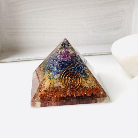 Gemstone Orgone Pyramid, 55x45mm Ornamental Home Decor, Precious Healing Gemstone, Chakra Stone, Spiritual Gemstone