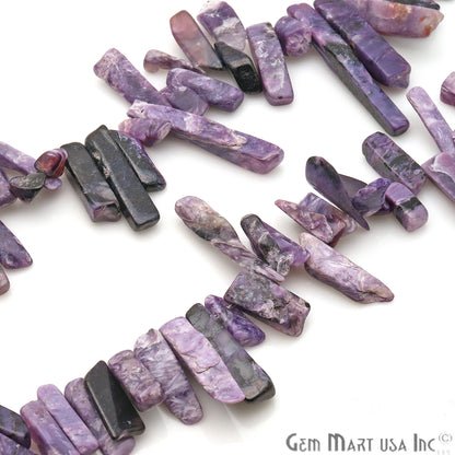 Charoite Free Form 22x7mm Crafting Beads Gemstone Strands 8INCH - GemMartUSA